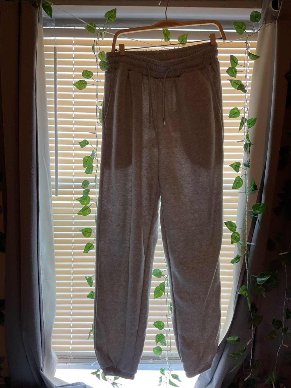 Casual Drawstring I ❤️ boyfriend Sweatpants - Light Gray
